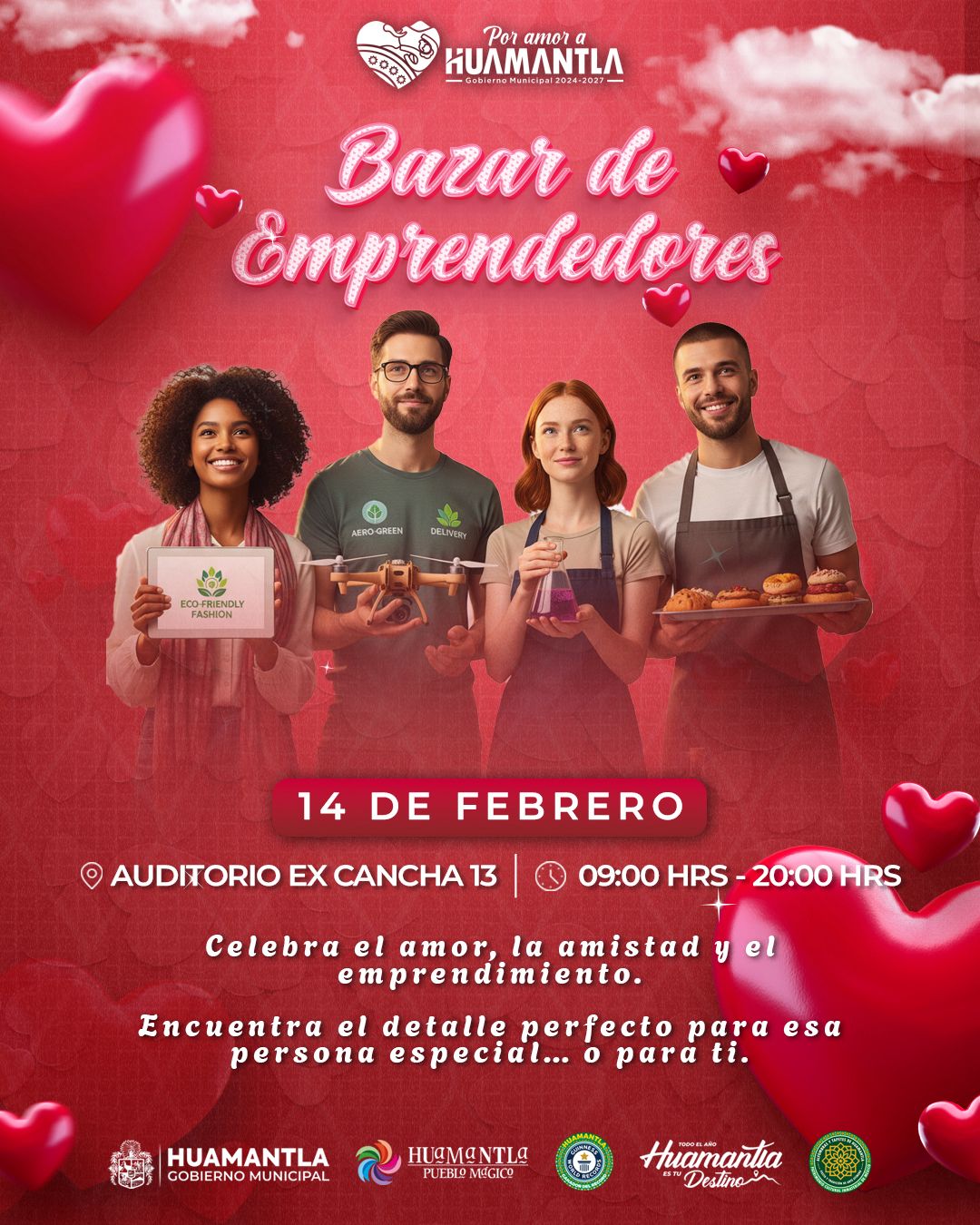 Gobierno Municipal de Huamantla impulsa el consumo local con el bazar 'Entre amigos y corazones'